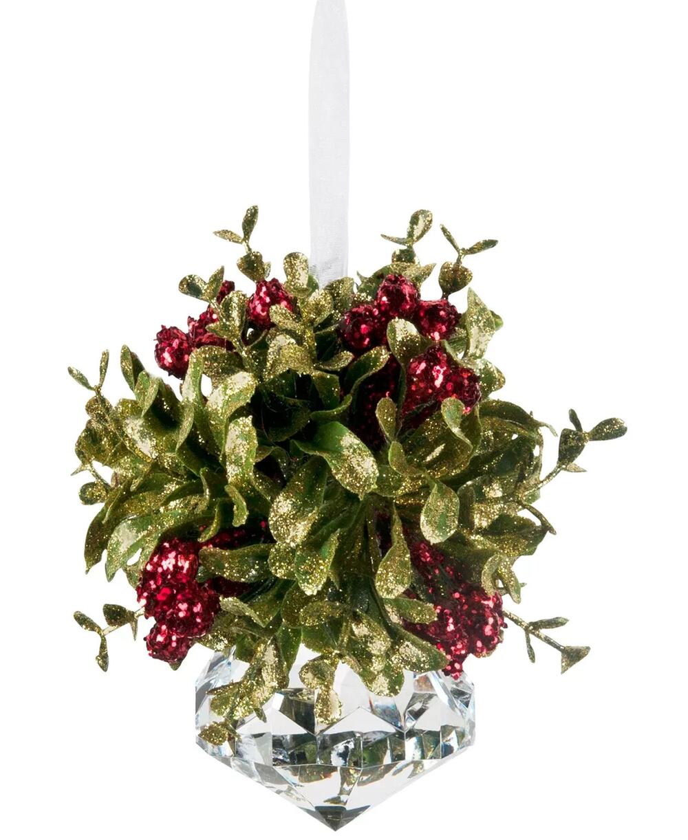 GANZ Red Kissing Krystals Mini Christmas Ornament NEW